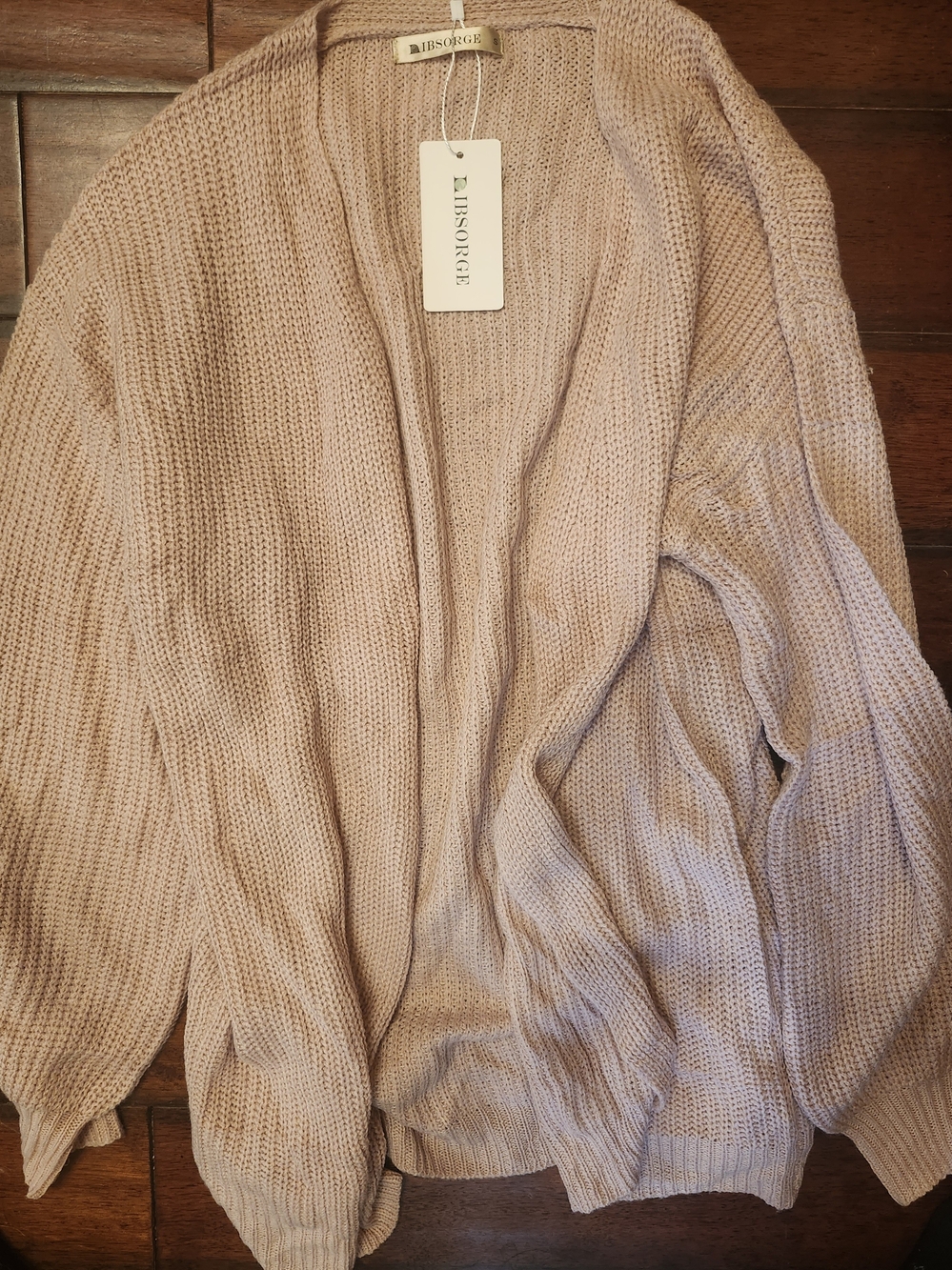 Source Unknown Dusty Rose Open-Front Knit Cardigan
